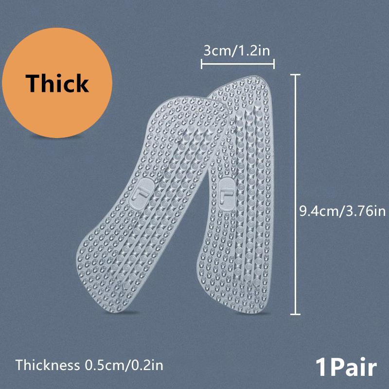 1 пара силиконовых наклеек на пятку, противоскользящие накладки на пятку для женщин и мужчин, амортизирующие противоскользящие вставки, защитная накладка для пятки стопы Thick
