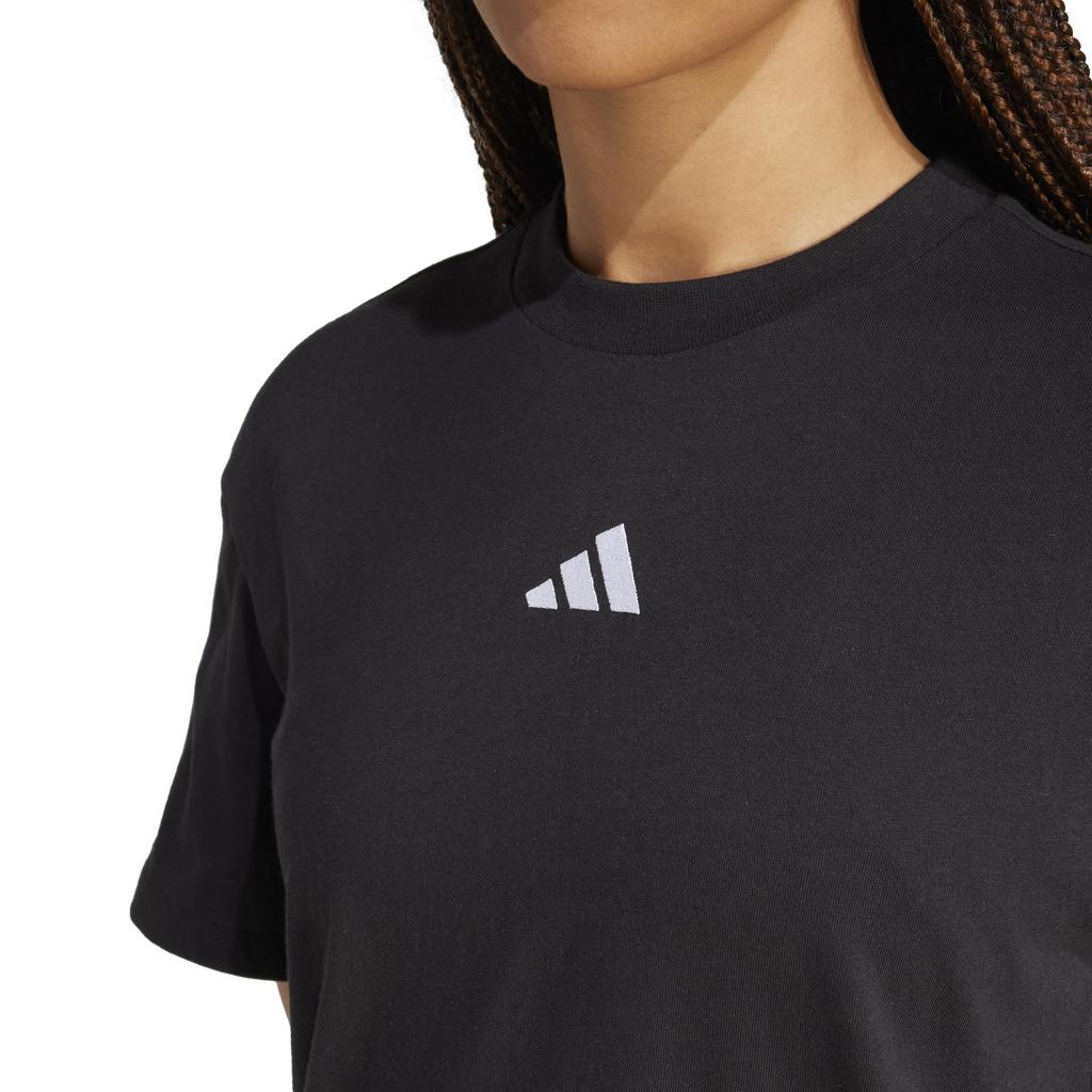 Adidas Základní tričko s krátkým rukávem se třemi pruhy, KVC57, Dámské, Černé/Bílé (JC5960)