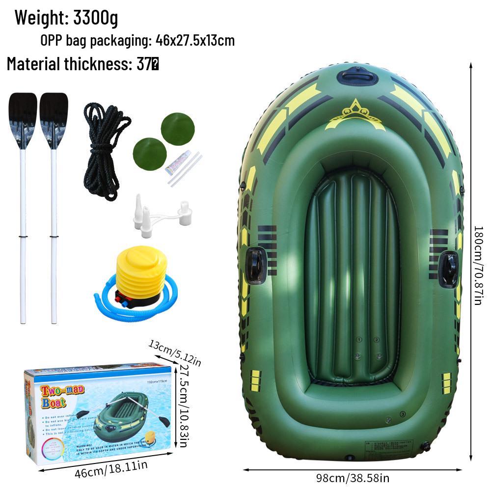 Double-Person Inflatable Kayak: Thickened for Rafting & Fishing