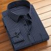 Men's Striped Long Sleeve Shirts Autumn Anti-wrinkle Business Shirt Fashion Casual Comfortable Breathe Slim Fit Shirts