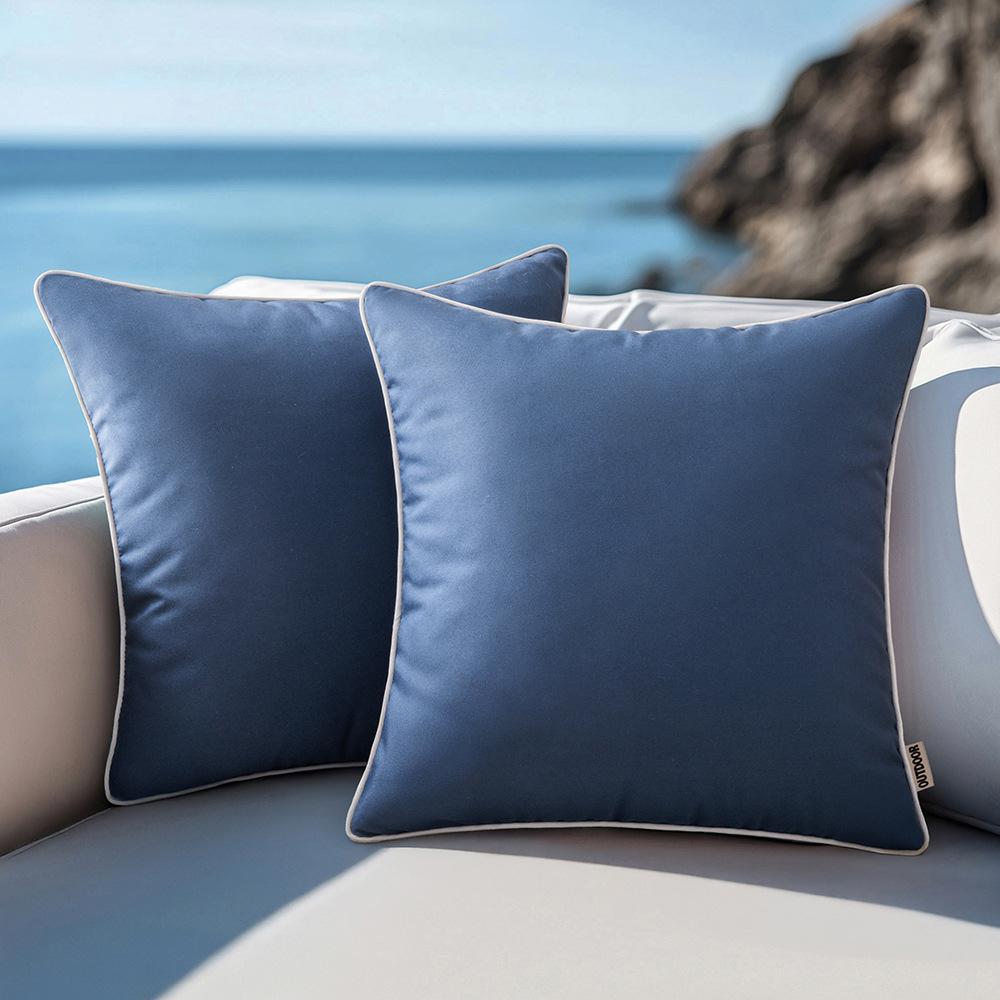 

Водонепроницаемая наволочка для уличной подушки, белая окантовка, контрастный цвет, подушка для садовой террасы, подушка для ротангового кресла, подушка для кресла, поясничная подушка 30 * 50cm without core