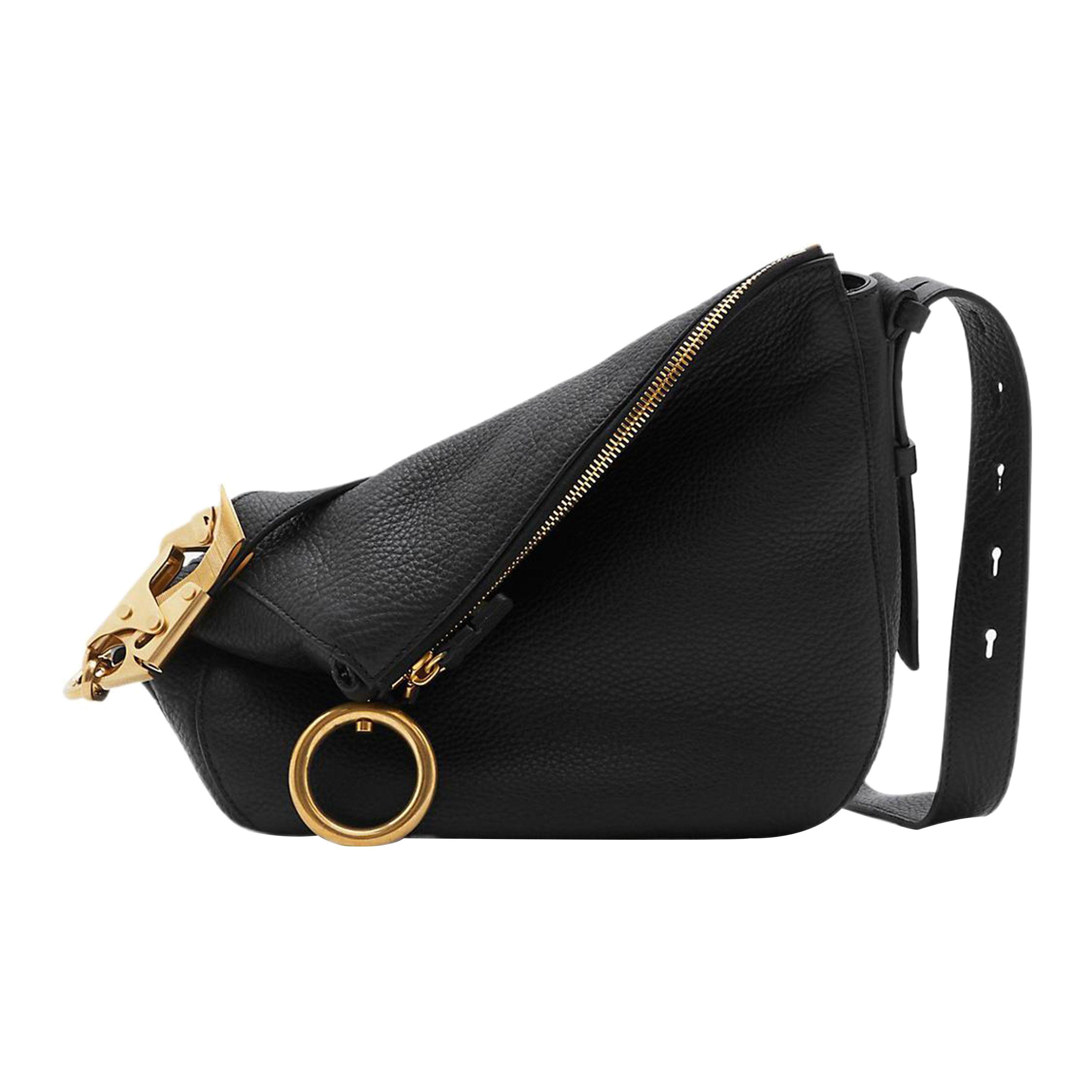 

Burberry Knight Adjustable Strap Solid Color Calfskin Tote Shoulder Bag Women handbags Black 80775531 Basic Set (Bag+Dust Bag)