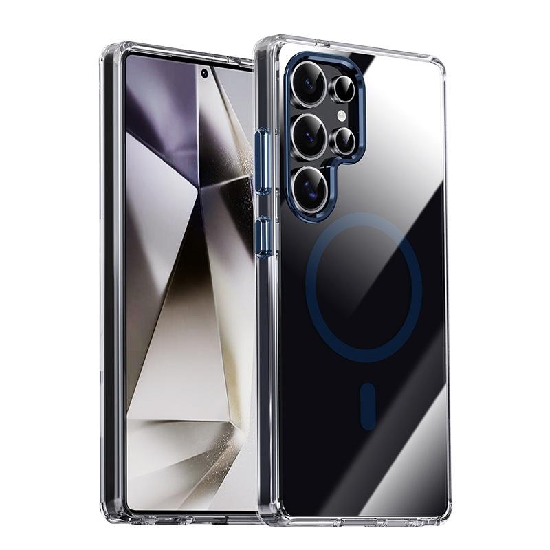 Suitable for Samsung S25 Ultra Mobile Phone Case Transparent Anti-fall Samsung25plus Magnetic Protective Case S25
