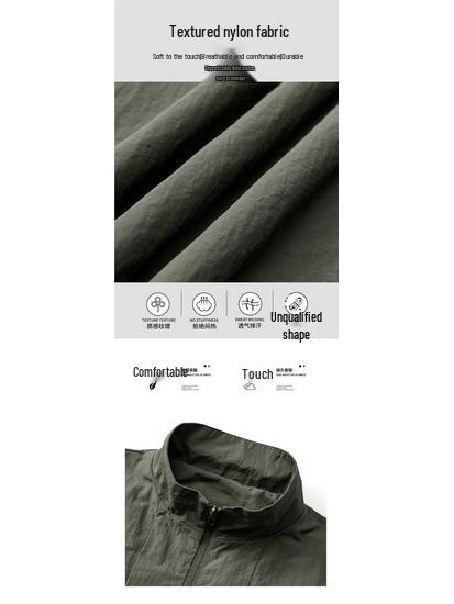 Men's Lightweight Spring & Autumn Loose Fit Jacket - Stylish, Middle-Aged Husband's Design