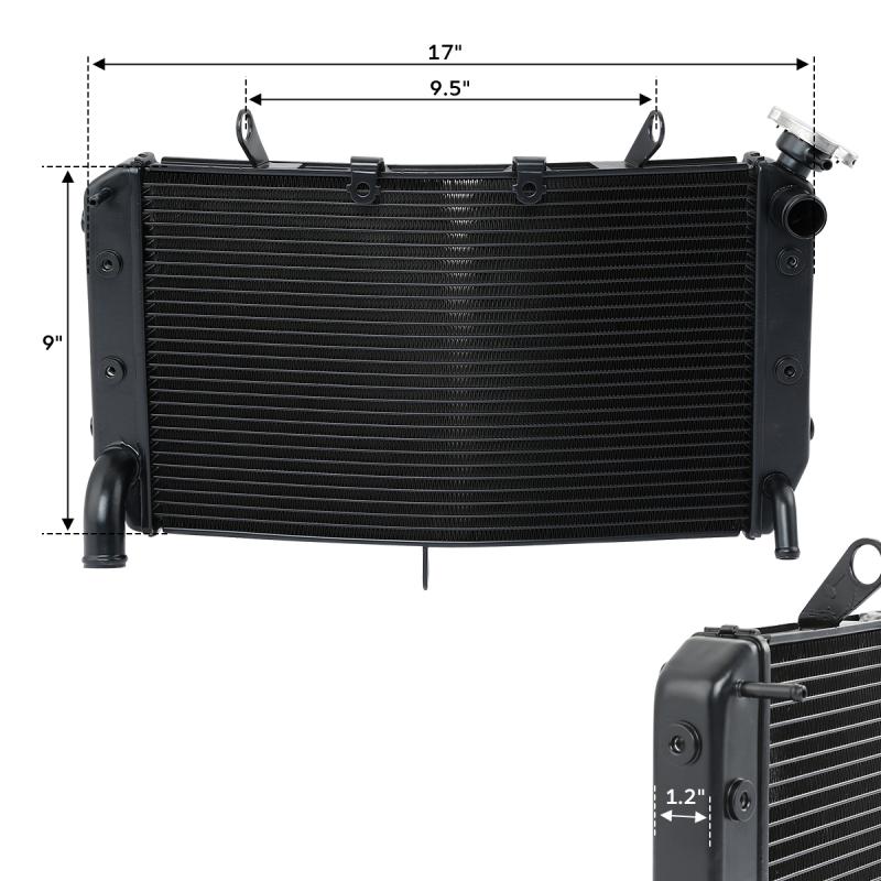 Motorcycle Radiator Cooler For Yamaha FAZER 1000 FZ1-S FZ1S FZ1-N FZ1N 2006-12 FZS1000 06-15 FZ8-N FZ8-S FZ8-NA FZ8-SA 2011-2015