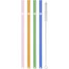 ZWILLING Sorrento Straight Glass Set of Multicolor Straws, 5,