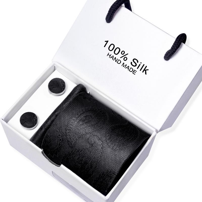 

Fashion Men S Square Scarf Cufflinks Tie Suit Suit Accessories Dress Tie Gift Box