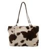 New Large Capacity Winter Travel Tote Bag Cow Printing Shoulder Bag Ladies Handbag Shopper Bags For Women