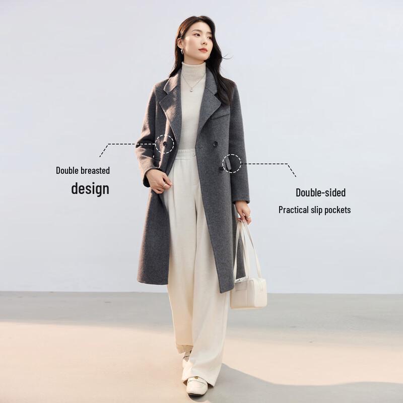 Women's Double-Faced Long Wool Coat