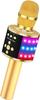 Microfone de Karaoke Verkstar Microfone Sem Fio Bluetooth com Luz LED Headphone Cartão TF Compatível com & Jack, Função, Android/iPhone/PC