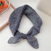 Korean-Inspired Cotton Linen Silk Scarf - Elegant, Simple, High-End Neckerchief for Spring & Autumn