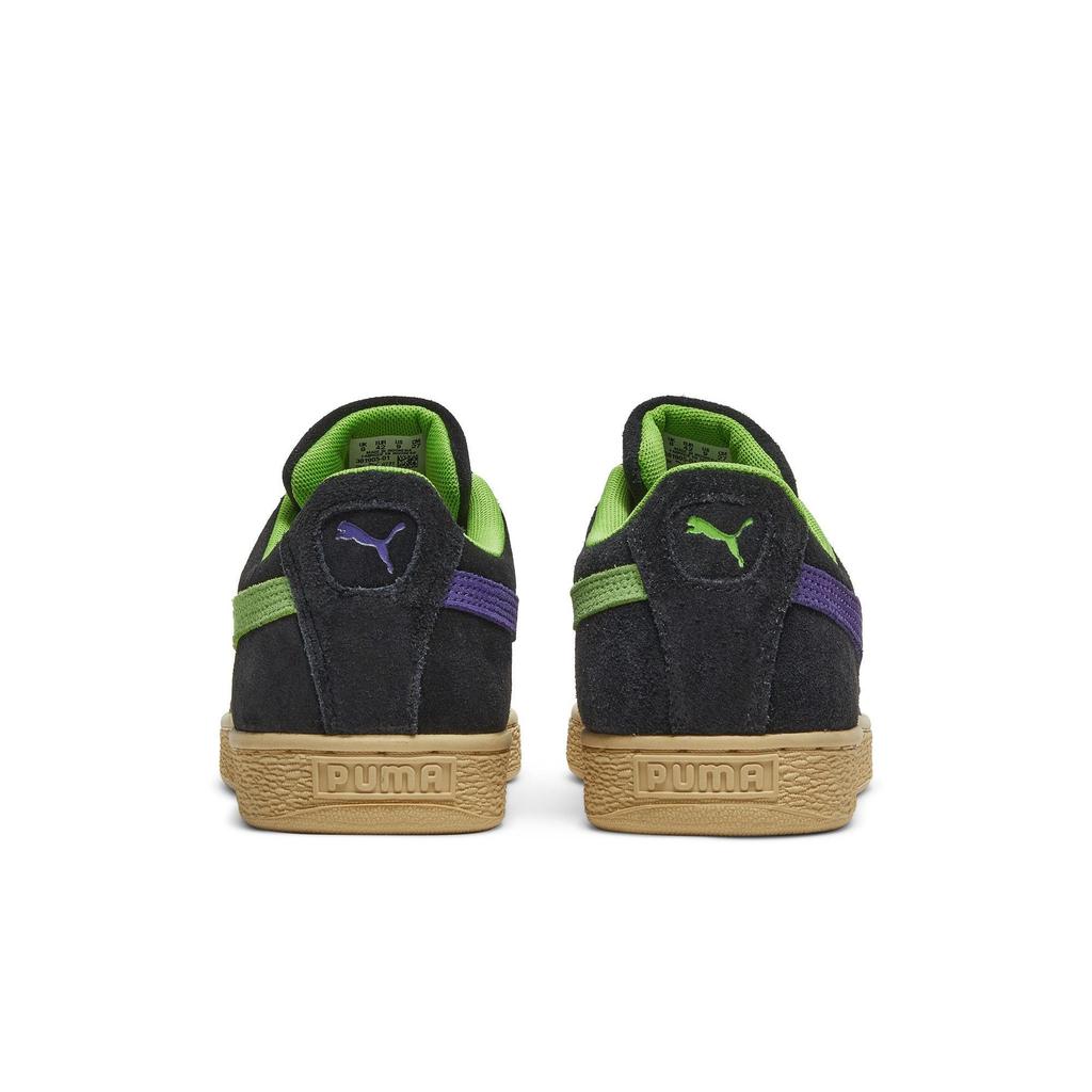 Puma Suede 'Shark' (Unisex) Black / Green Flash / Deep Wisteria Skateboard Shoes 381905 01