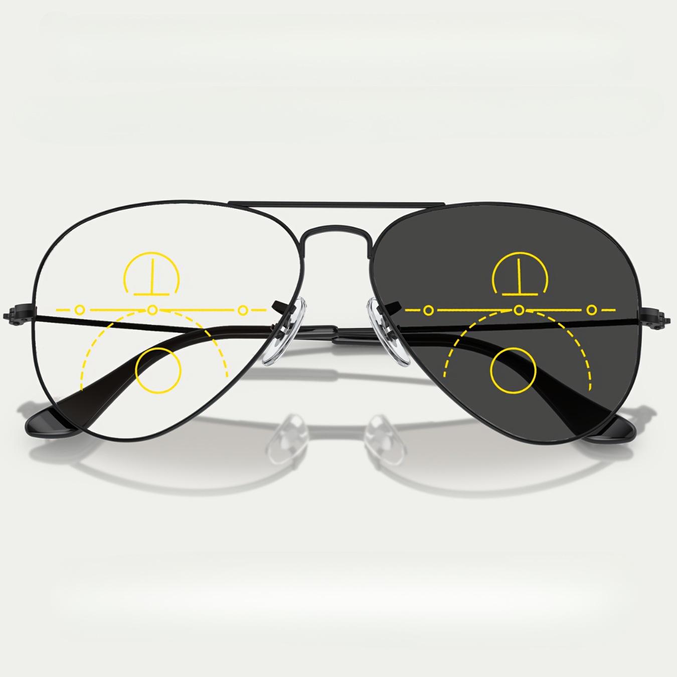 

Sports Intelligent Photochromic Progressive Multifocal Reading Glasses Men Luxury Finished Near Far Sight Sunglasses 1.0-4.0 +250 матовий чорний колір