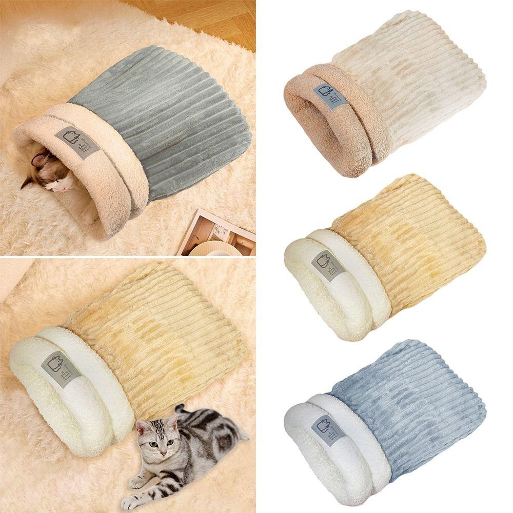 Fleece Cotton Sleeping Bag Nest Corduroy Fabric Cat Bed Cave New Warm Bed Winter