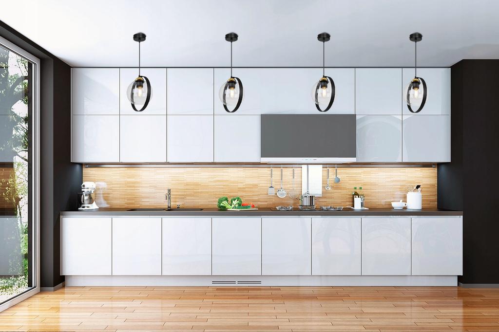 MODERN HANGING LAMP GLASS RING LAMP