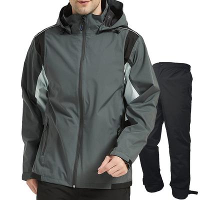 Aoki Waterdicht Regenpak voor Buiten Perfect voor Berg en Heren Set, Golf, Windjack, Parka. Ademend, Winddicht, Lichtgewicht.
