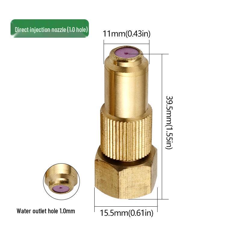 Adjustable Copper Ceramic Garden Sprayer Head for Watering, Irrigation, Dust Removal, and Humidification