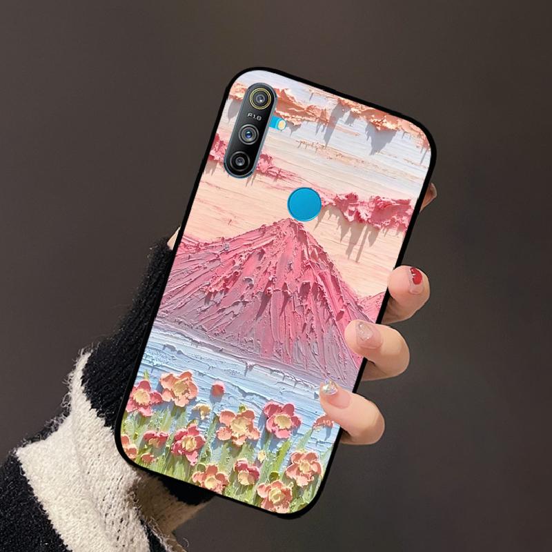 For Realme C3 4G Case Luxury Black Soft Silicone TPU Cover Shockproof Bumper For Oppo Realme C 3 RMX2021 Phone Protective Fundas