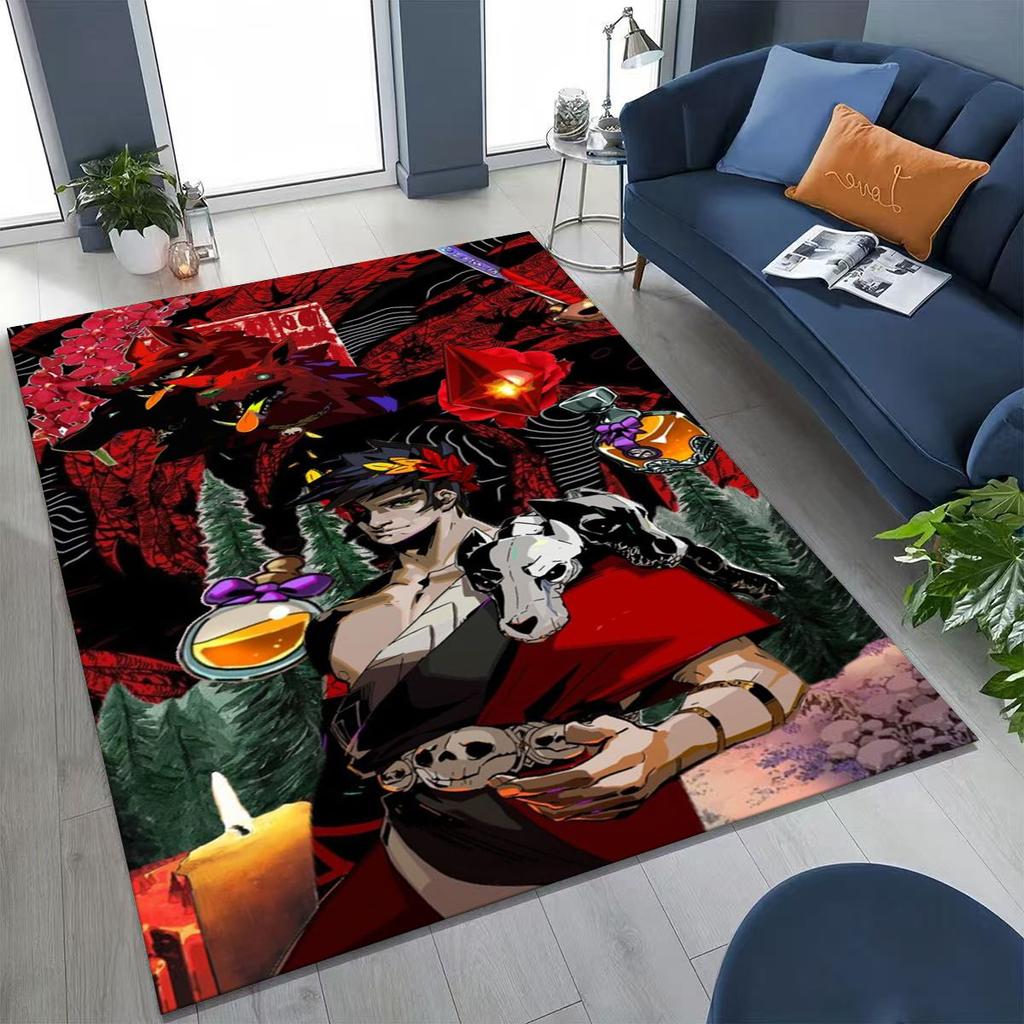 3D Classics Game Hades Cartoon Gamer Rug for Bedroom Living Room Sofa Home Doormat Decor, Large Kid Play Non-slip Floor Mat Gift