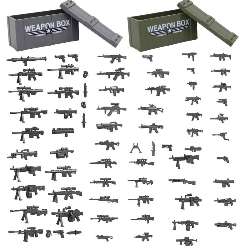 WWII Military Jeeped Car Vehicles Building Block Soldier Army Figure Weapons Heavy Machine Gun Gatling NSV Accessories Toys  Playsets K037
