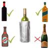 Manchon Rafraîchisseur Isolé pour Bouteille de Vin Gris Refroidisseur de Bouteille Sac Rafraîchisseur à Vin Élégant Extérieur