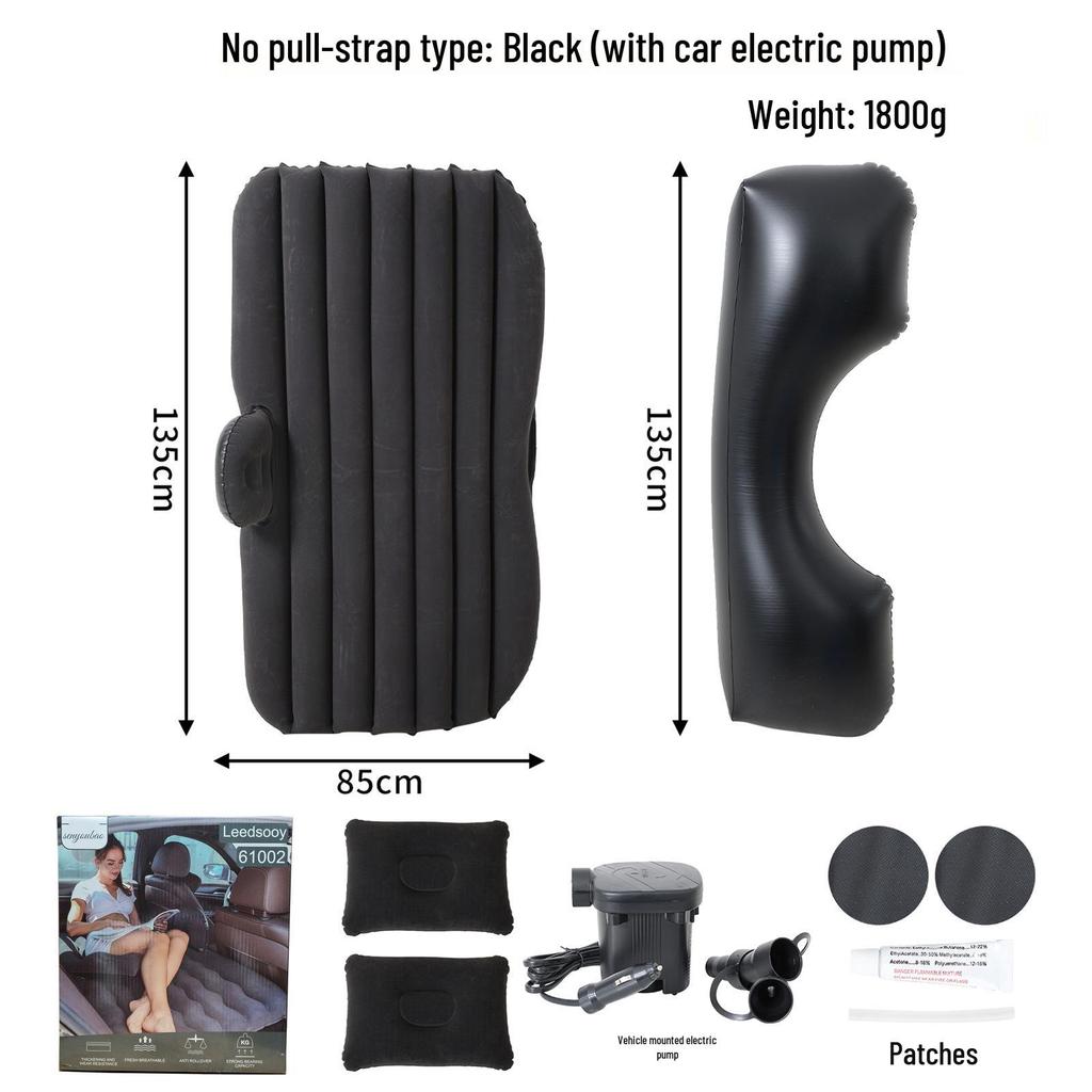 Inflatable PVC Flocked Car Back Seat Mattress