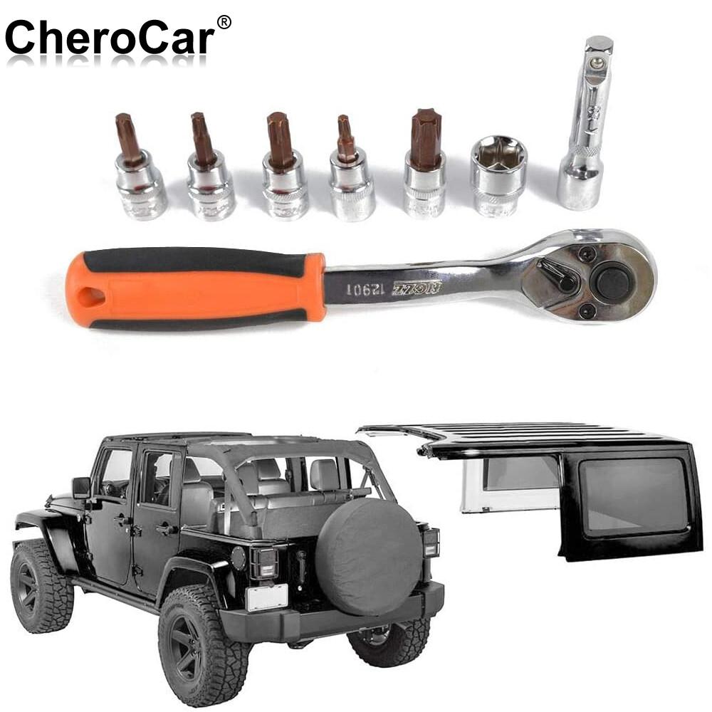 Socket Wrench Kit Hardtop Door Removal Torx Tool Sets for Wrangler TJ JK JKU JL
