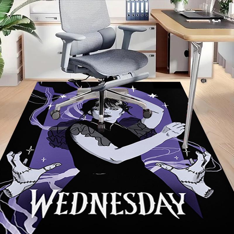1pc Wednesday Addams Returns Carpet for Playroom Bedroom Living Room Sofa Home Decor,kids Game Area Rug Non-slip Floor Mat Y82675