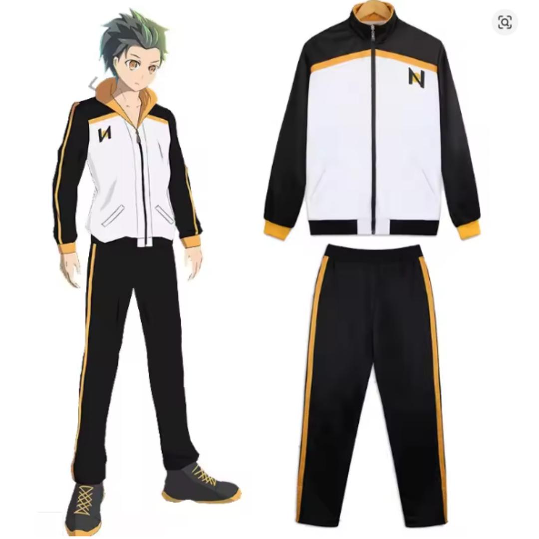 

Аниме Ре: Re: Жизнь с нуля в альтернативном мире Нацуки Субару Костюм Косплей Толстовка Комплект Хэллоуин Вечеринка Спортивная одежда Униформа Костюм 150 белый