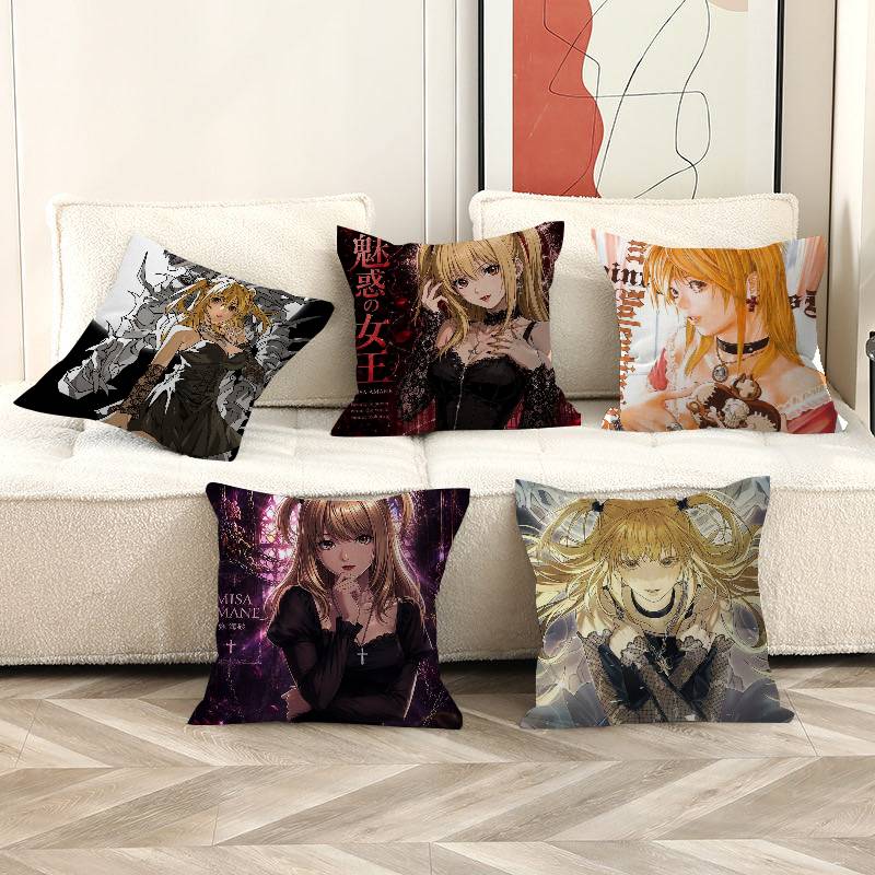 Misa D-Death N-Note Cross Pillow Gift Home Office Decoration Bedroom Sofa Car Cushion Cover Case 45x45
