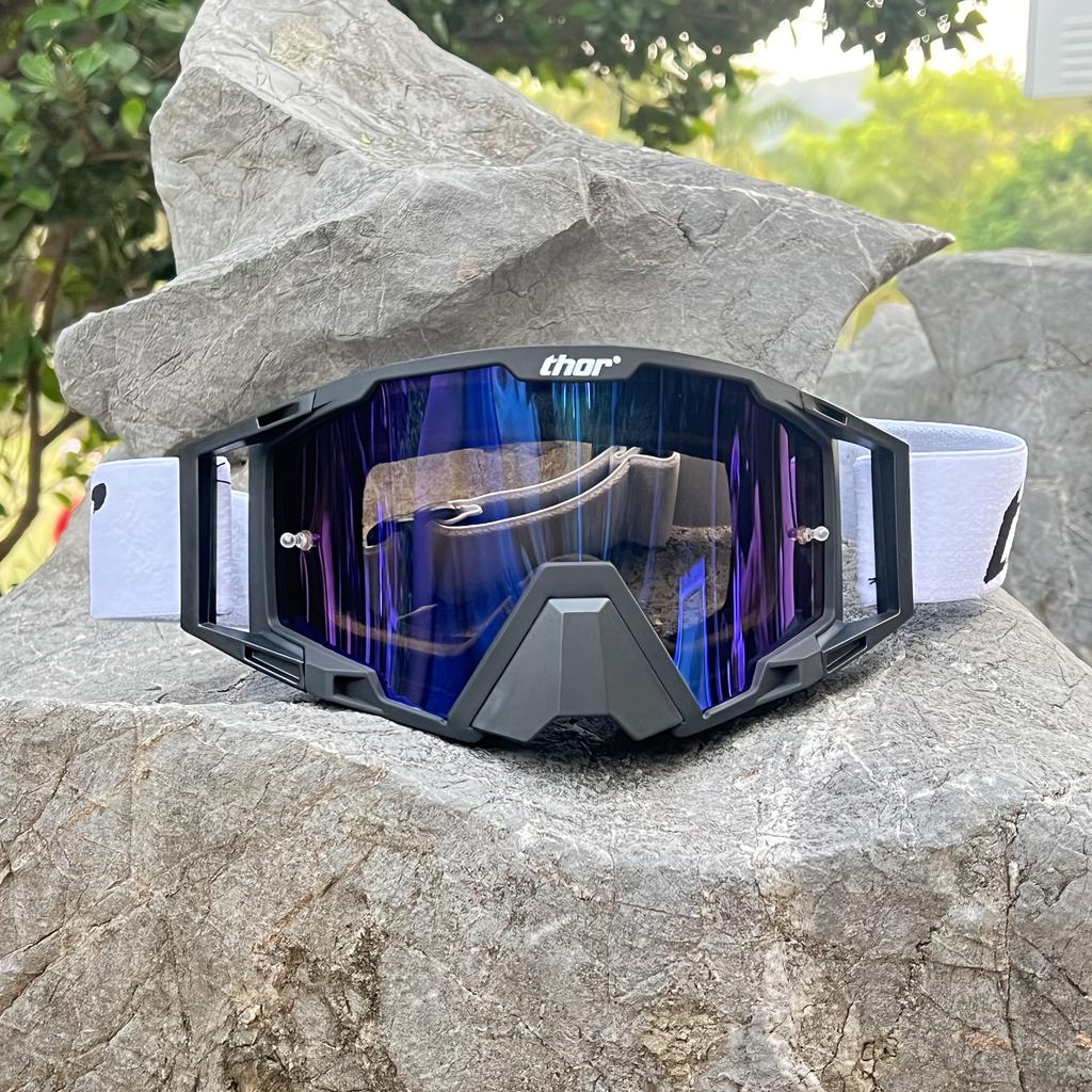 ATV- & Motocross-Brillen - Leichtgewichtiger, schweißabweisender Schaumstoff & staubdichte Gläser für Männer, Frauen und Jugendliche - Stilvolle Offroad-Bike-Ausrüstung