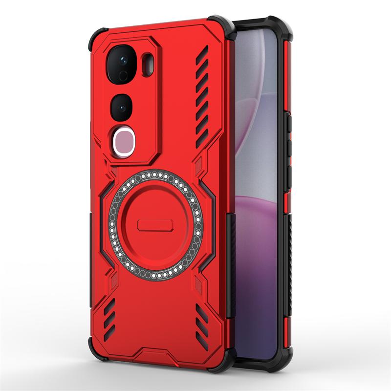 

Бронированный чехол для Vivo Y400 Pro Магнитная адсорбция Беспроводная зарядка Задняя крышка Чехол Vivo Y400 Pro для чехла Vivo Y400 Pro 6,77 дюйма vivo Y400 4G красный