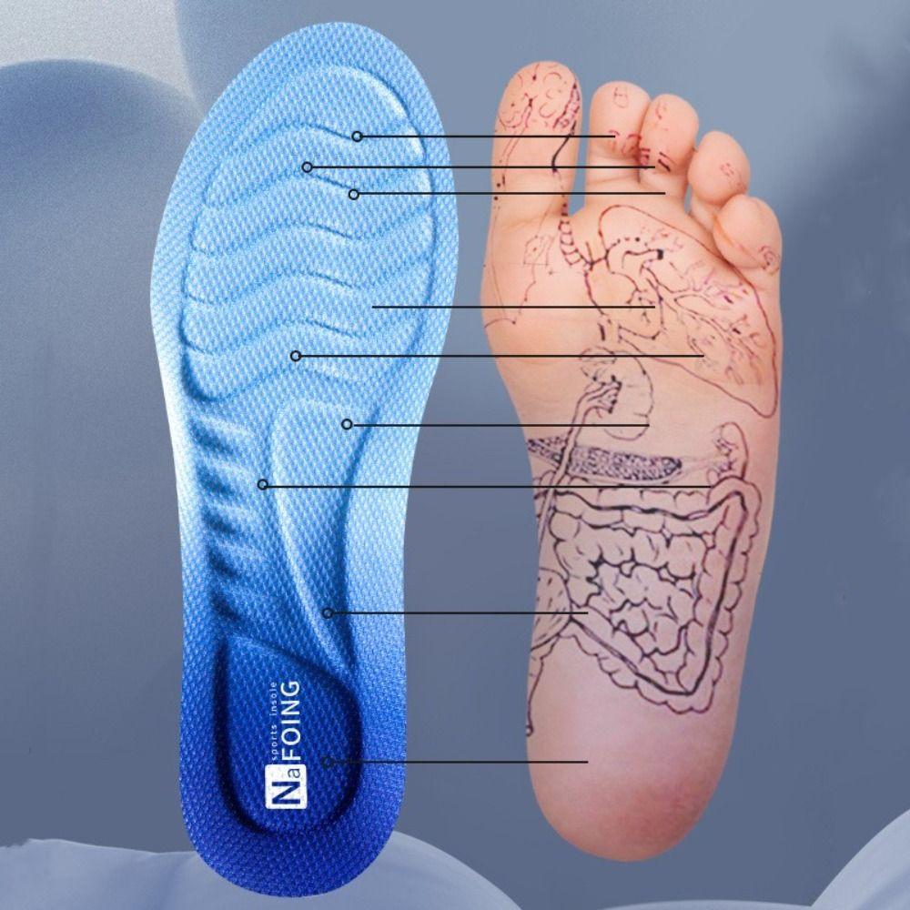 PU Technology Insoles Orthopedic Shoes Pad Shock Absorption 4D Insole Women
