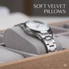 Wooden Watch Box 30 Slots Display Tray Organizer With Grey Velvet Pillows For Men Women