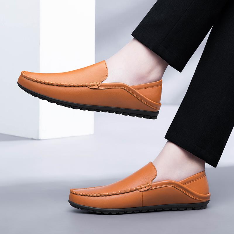 Spring and Summer Luxury Mens Loafers Genuine Leather Lofer Shoes High Quality Men New Leather Leisure Comfortable Driving Shoes