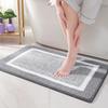 Coral Fleece Emboss Bathroom Cashmere Thickening Mat Bath Non-slip Carpets In Wash Basin Bathtub Side Floor Rug Shower Room Doormat Memory Foam 3D Pad