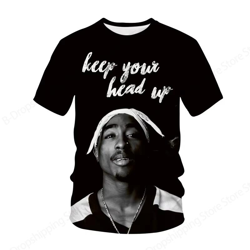 

Новая мужская женская футболка рэпера Тупака 2Pac с 3D-принтом, модная летняя повседневная футболка с коротким рукавом, женские топы, футболки, альбом XXS