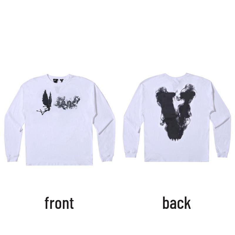 Moletom com Capuz de Manga Longa VLONE Big V Unissex - Estilo Tendência Inspirado em Wang Yibo