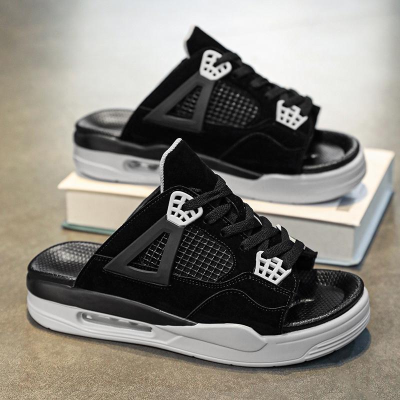 

Летние мужские пляжные тапочки, домашние сандалии больших размеров 47 чёрный