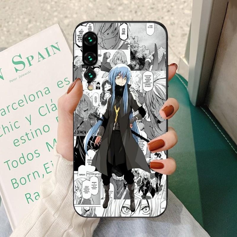 Rimuru Anime Phone Case For Huawei P50 P40 P30 Pro Lite P Smart 2021 2019 Magic 3 Soft Black Phone Cover