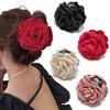 French Fabric Rose Flower Hair Claw Clips For Women Girls Elegant Hair Barrettes Hairpins Hair Accessories Gift