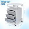 Rolling Mobile Ultrasound Trolley Cart with 3 Drawers 110LBS Load Esthetician Machine Stand for Beauty Salon Hospital Dental New