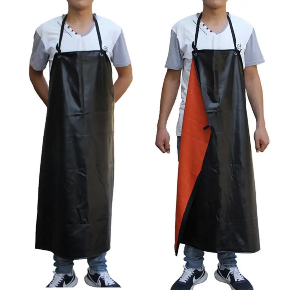 PVC Waterproof And Oil Proof Apron, Kitchen Workwear, Home Cooking And Cleaning, Neutral Sleeveless Apron, Adjustable