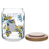 Koji Company Glass Canister with Wooden Lid, Made in Japan, "Time Spent with Cats," 640ml, Clear, 40158