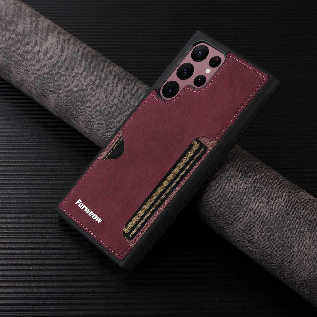 Retro Leather Phone Case for Samsung Galaxy S23 S21 FE S25 S24 S22 Ultra Plus A16 A36 A56 A54 A15 A25 A35 A55 Wallet Card Holder
