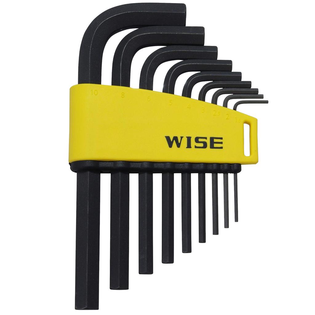 Fujiya 9-Piece Short Hex Wrench Set WLH130B-9S(WISE)