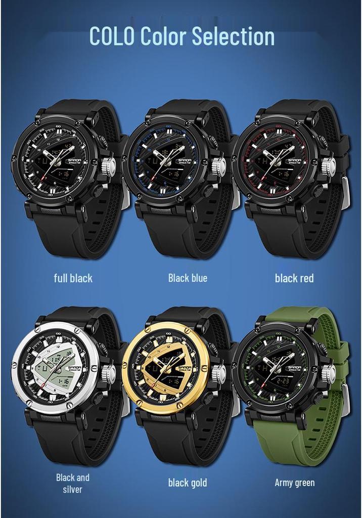 Sanda Teen Multifunction Electronic Sports Watch with Luminous Display and Snooze Alarm – Stylish and Functional for Students.