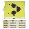Cartoon Face Meme With Big Eyes Blanket Girls  Flannel Bedding Throws For Couch Bed Warm Comfy Design Quality Bedspread Gift