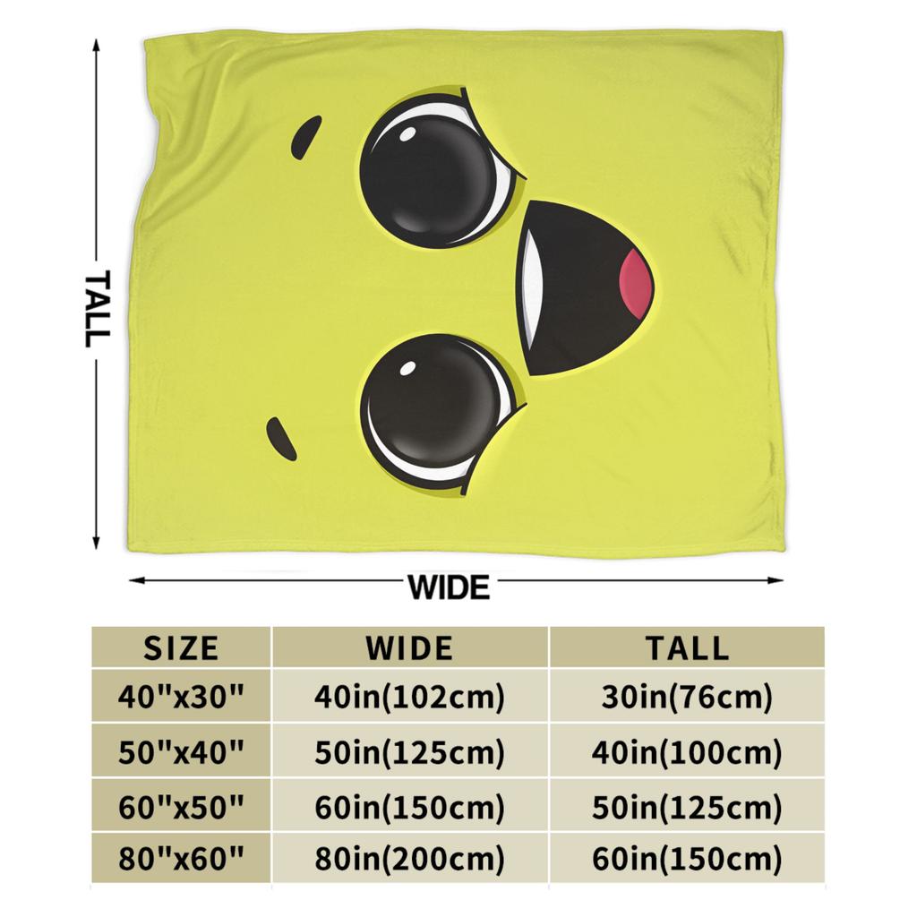 Cartoon Face Meme With Big Eyes Blanket Girls Flannel Bedding Throws For Couch Bed Warm Comfy Design Quality Bedspread Gift