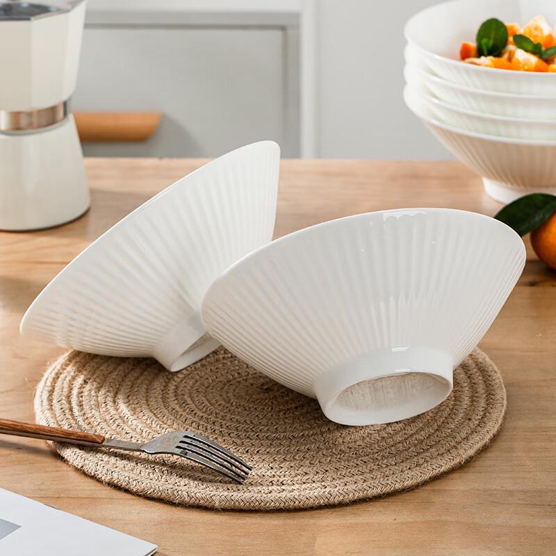 Nordic Ceramic Conical Dinner Bowl